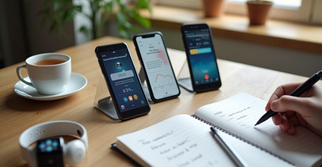 Five anxiety apps compared (CBT, voice coaching, tracking)