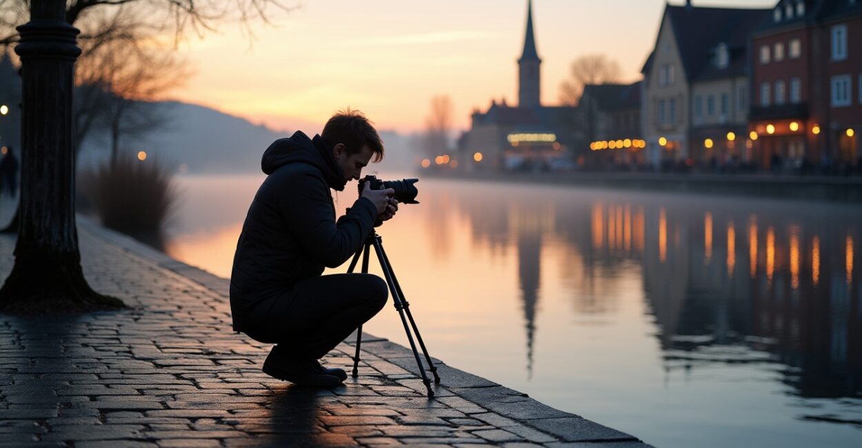 Capture Lakeside Angles for Vivid Sunrise Photos in Towns