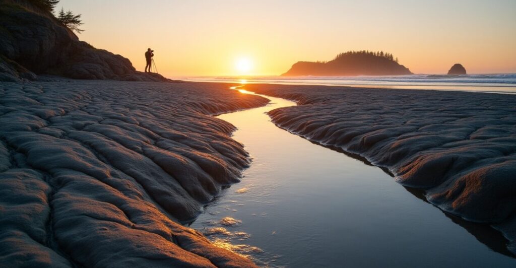 Coastal Geometry at Sunrise Beach, Timing is Everything