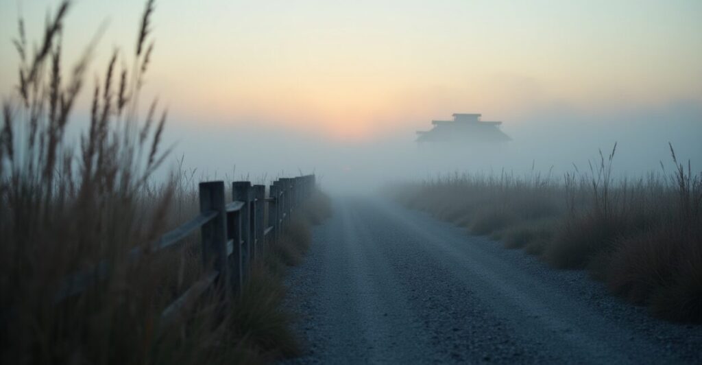 Old Mill Wharf, ME — Moody Silhouettes and Fog Pockets