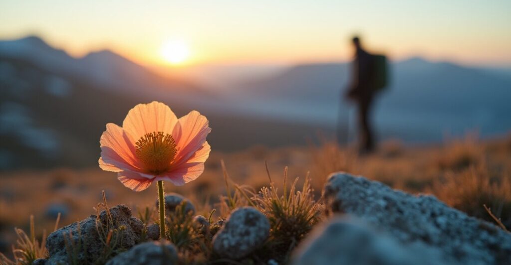 Tiny Tundra Flowers Vs. Vast Austere Landscapes