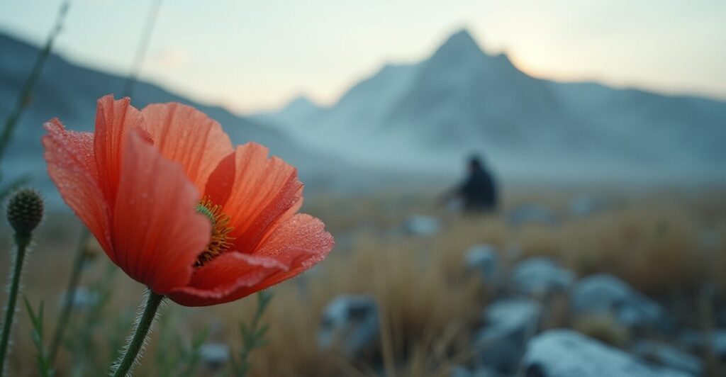 Tiny Tundra Flowers Vs. Vast Austere Landscapes